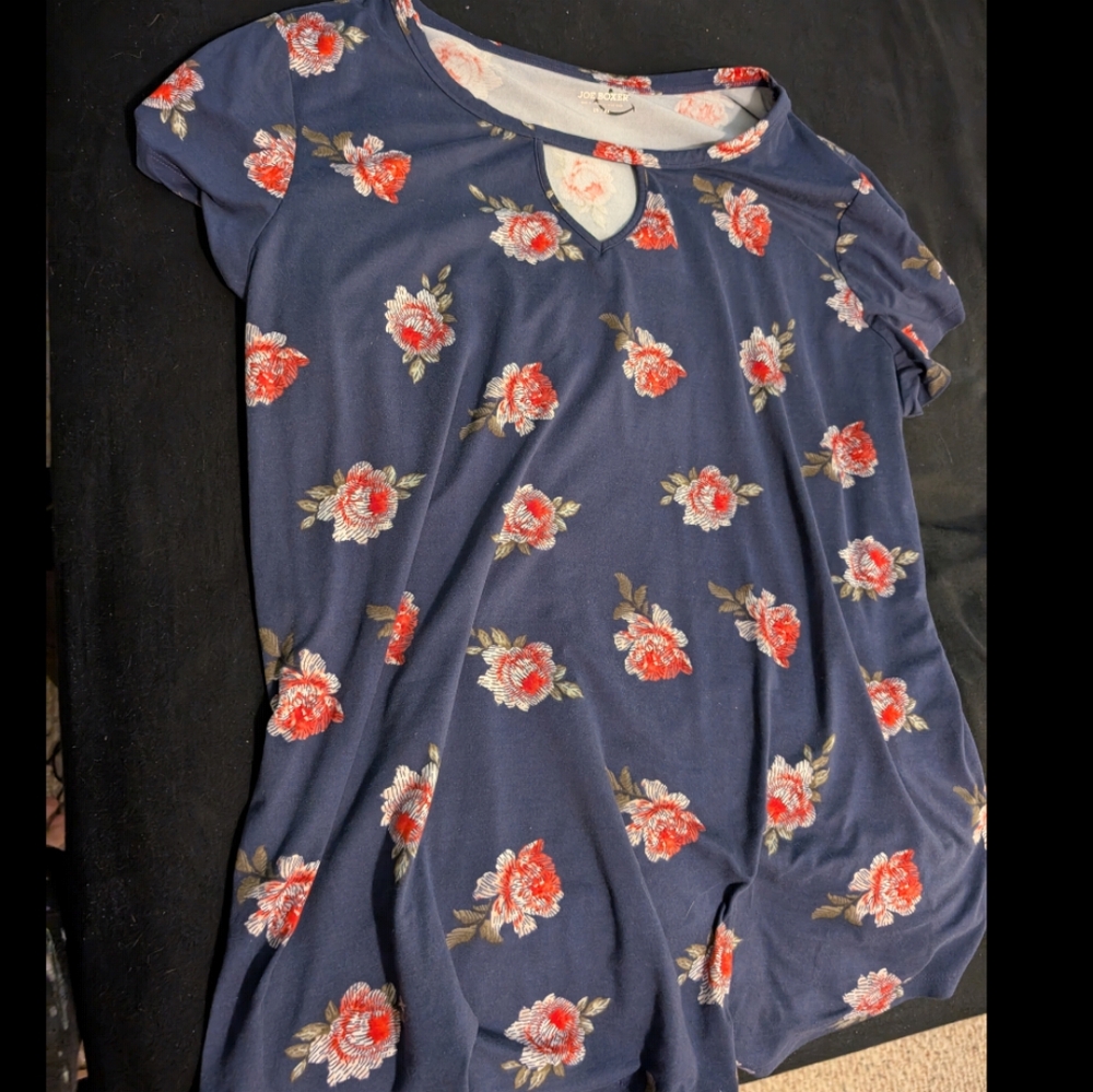 Joe Boxer Top Size 2x Floral Print